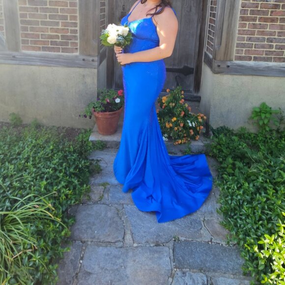2024 Sherri Hill Royal Blue Prom Dress - Picture 1 of 9